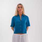 Linen Crop Shirt