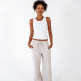 Ladies Wide-leg Drawstring Pant