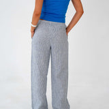Ladies Wide-leg Drawstring Pant