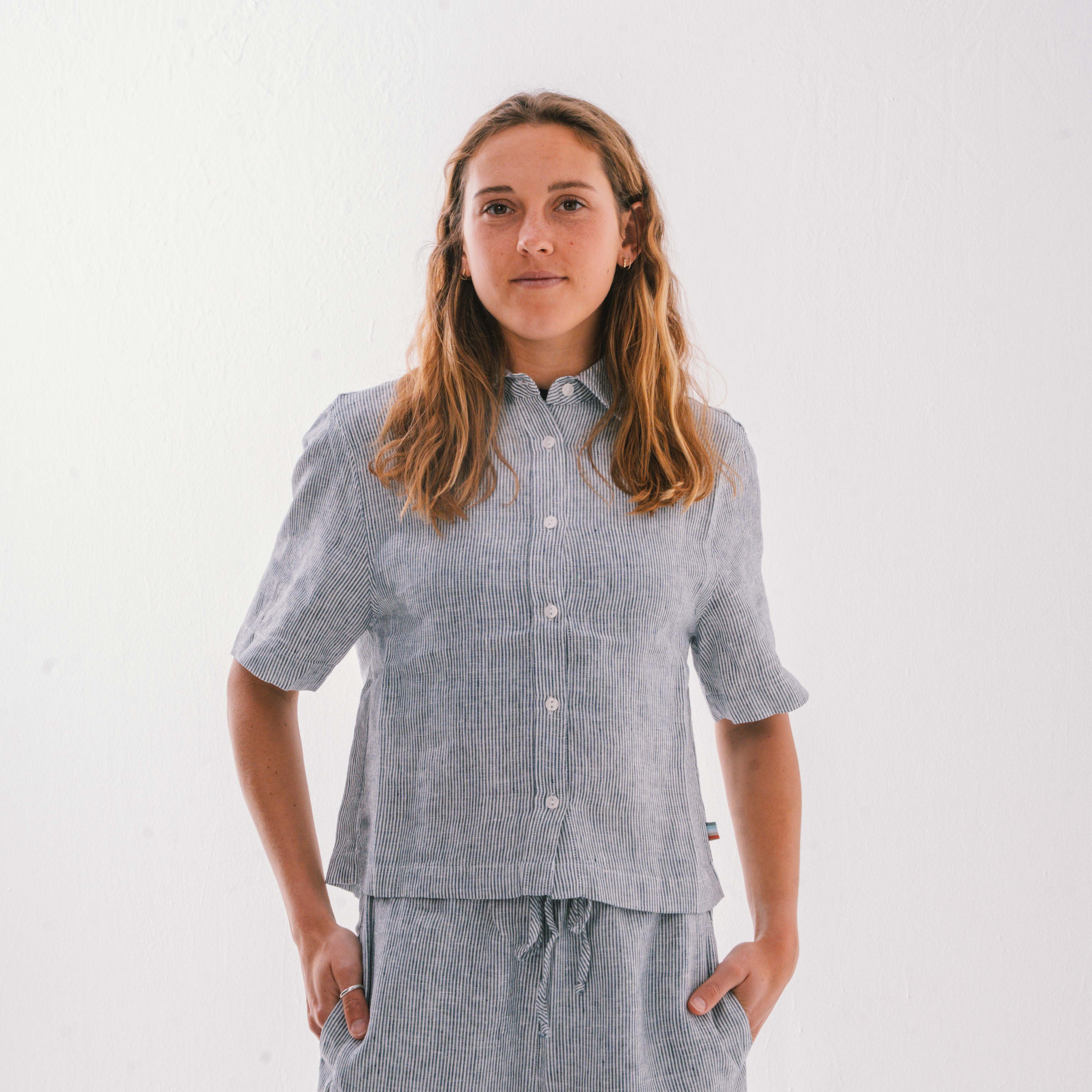 Linen Crop Shirt