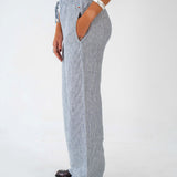 Ladies Wide-leg Drawstring Pant