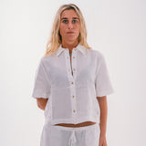 Linen Crop Shirt