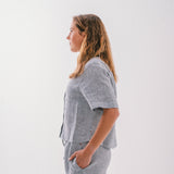 Linen Crop Shirt