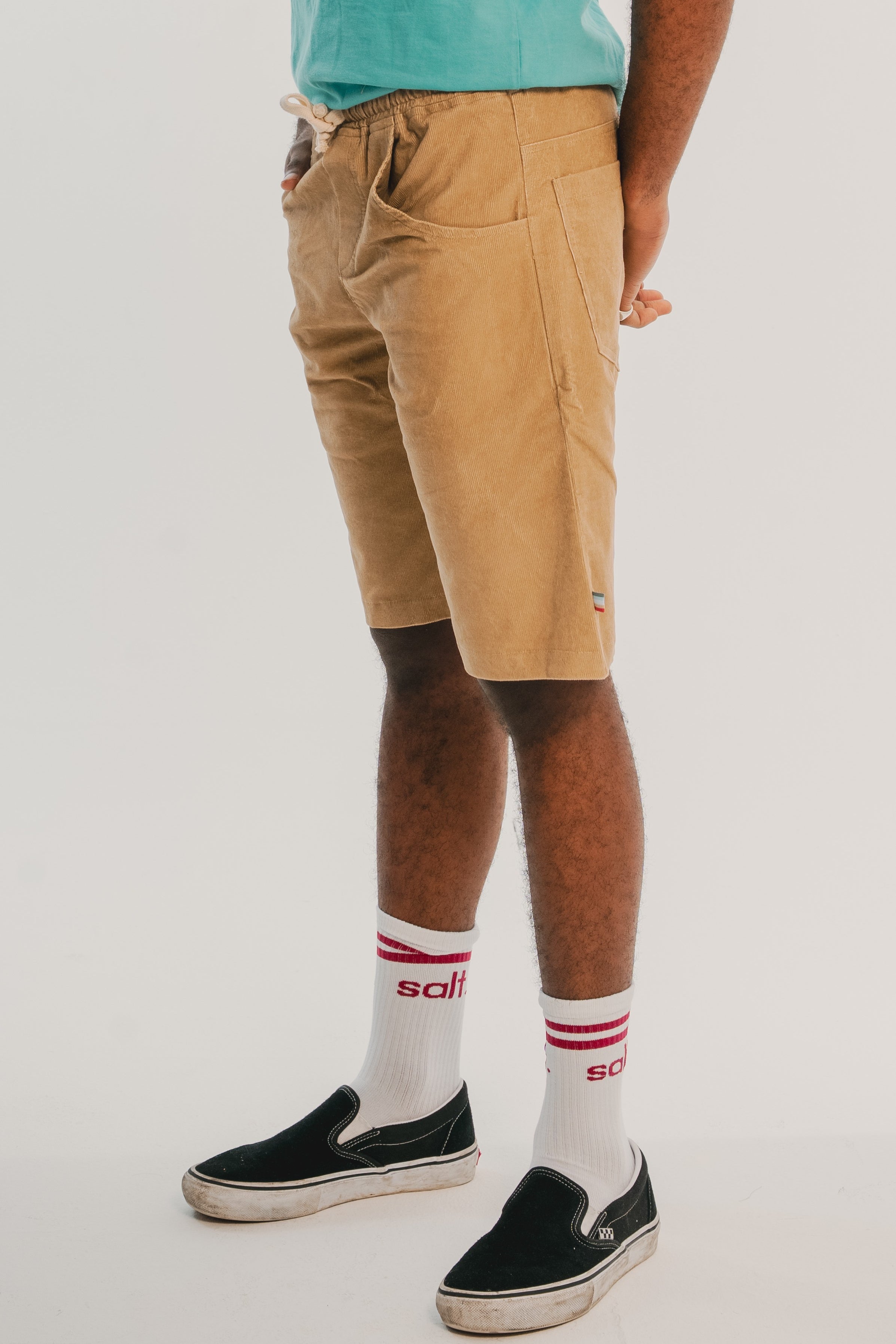 Drawstring Corduroy Short