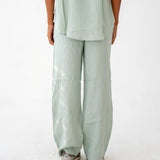 Ladies Wide-leg Drawstring Pant