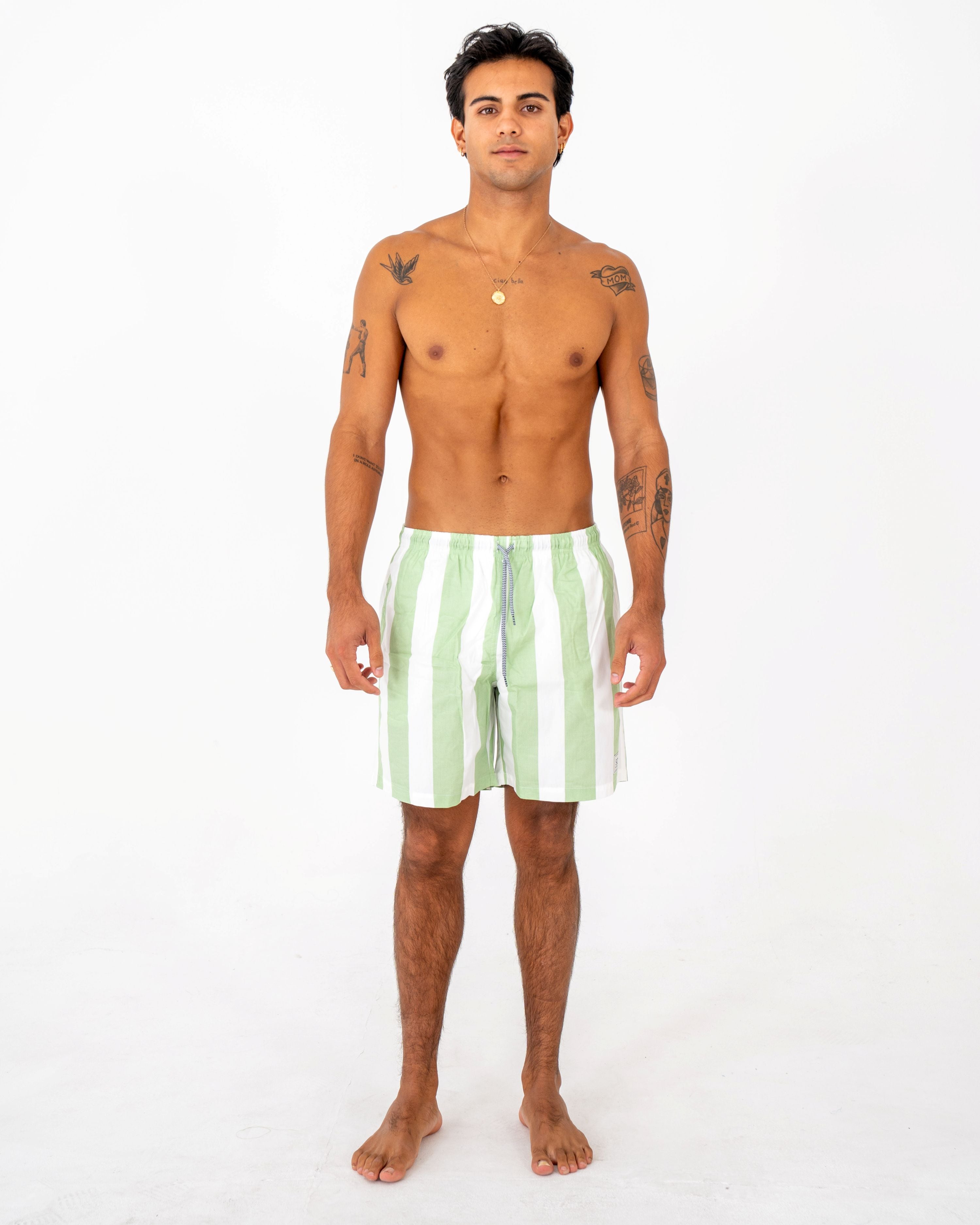 Mens Stripe Board Short
