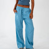 Ladies Wide-leg Drawstring Pant