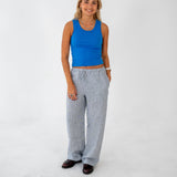 Ladies Wide-leg Drawstring Pant