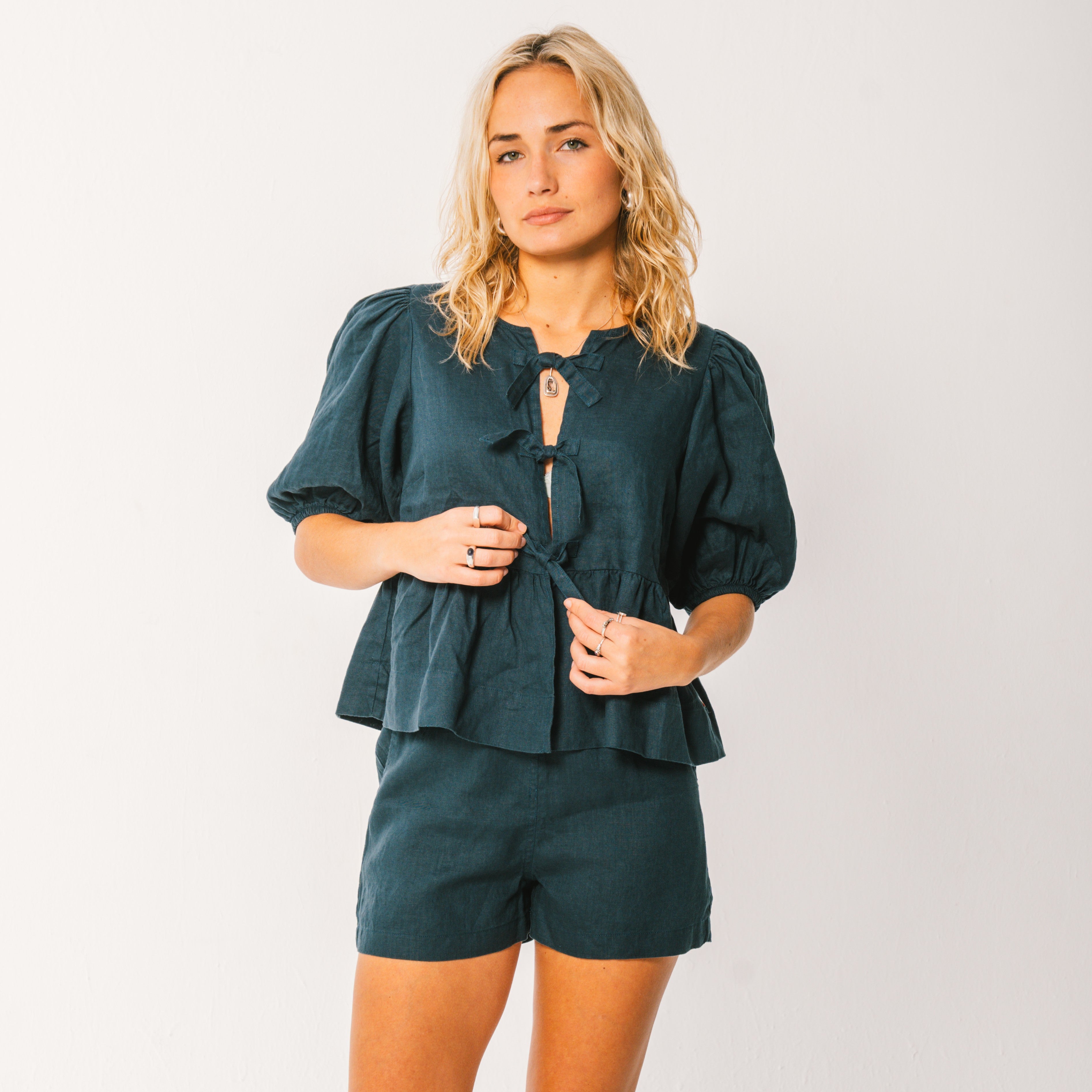 Linen Tie Top