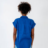 Ladies Sleeveless Linen Shirt