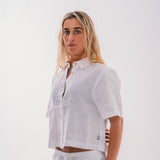 Linen Crop Shirt